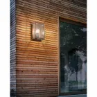 Lámpara industrial en latón y el panel de cristal La Luz Viadurini