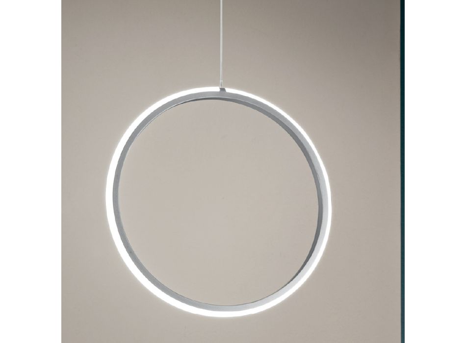 Lámpara de suspensión LED de metal con difusor de silicona - Fiorina Viadurini