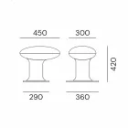 Lámpara de jardín LED con diseño de hierro fundido gris o marrón - Bitta by Il Fanale Viadurini