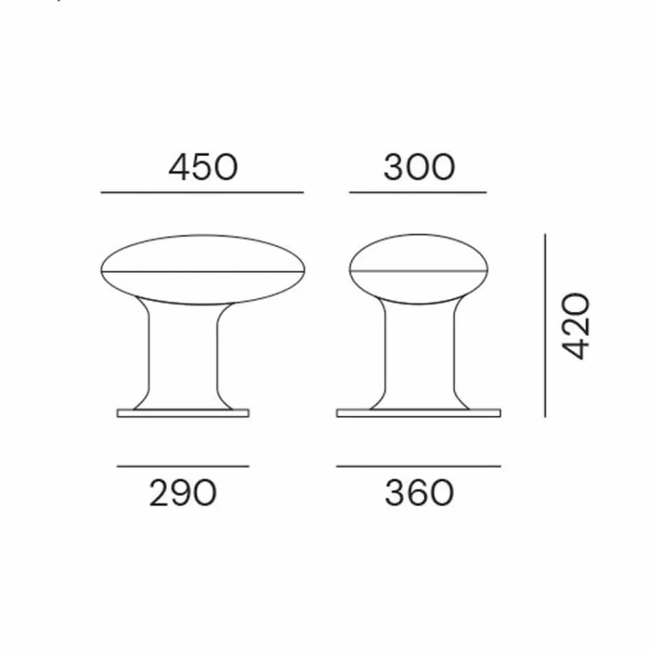 Lámpara de jardín LED con diseño de hierro fundido gris o marrón - Bitta by Il Fanale Viadurini