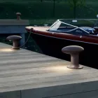 Lámpara de jardín LED de diseño en hierro fundido gris o marrón - Bitta by Il Fanale Viadurini