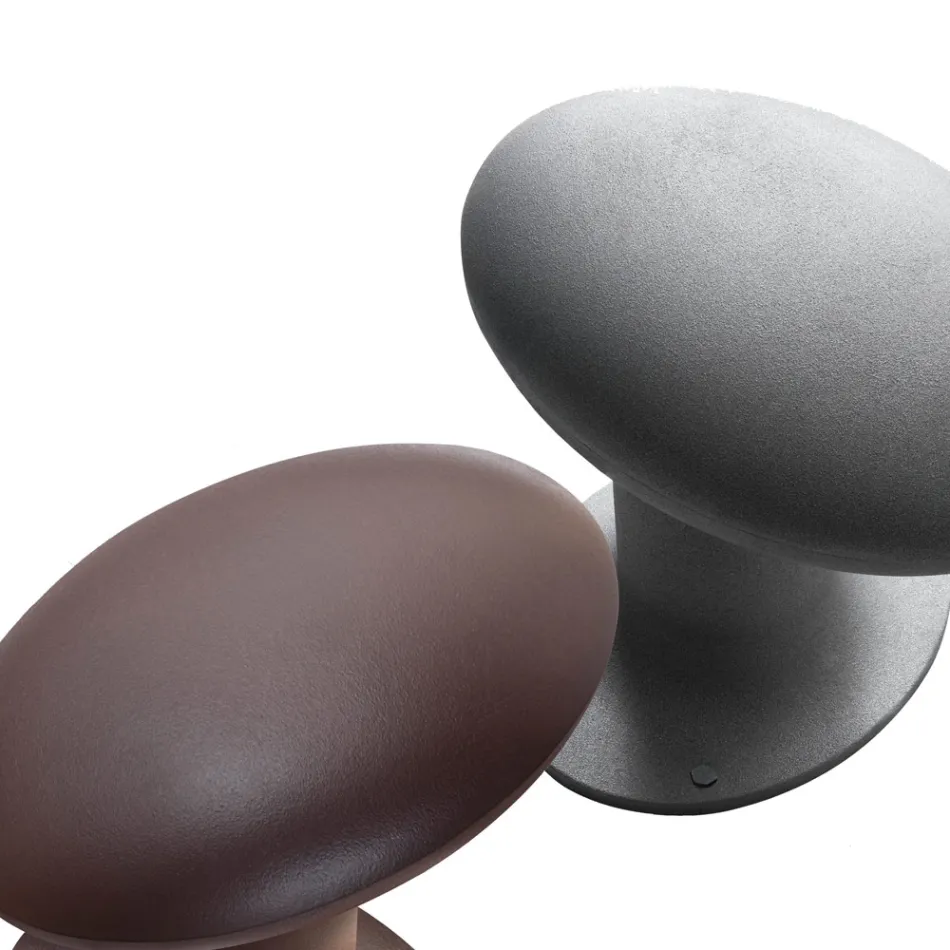 Lámpara de jardín LED de diseño en hierro fundido gris o marrón - Bitta by Il Fanale Viadurini