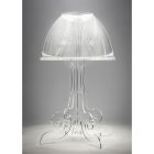Lámpara de mesa Led en plexiglás transparente Made in Italy - Odette Viadurini