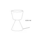 Lámpara de mesa LED de cristal soplado de Murano, fabricada en Italia - Isola Viadurini