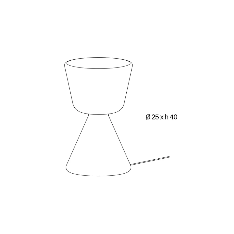 Lámpara de mesa LED de cristal soplado de Murano, fabricada en Italia - Isola Viadurini