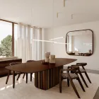 Lámpara LED moderna de cristal estriado con un diseño exclusivo fabricada en Italia - Lys Viadurini