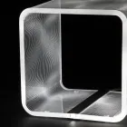 Lámpara LED Luminoso Acrílico Transparente Mesa de Centro Decoración Láser - Robiola Viadurini