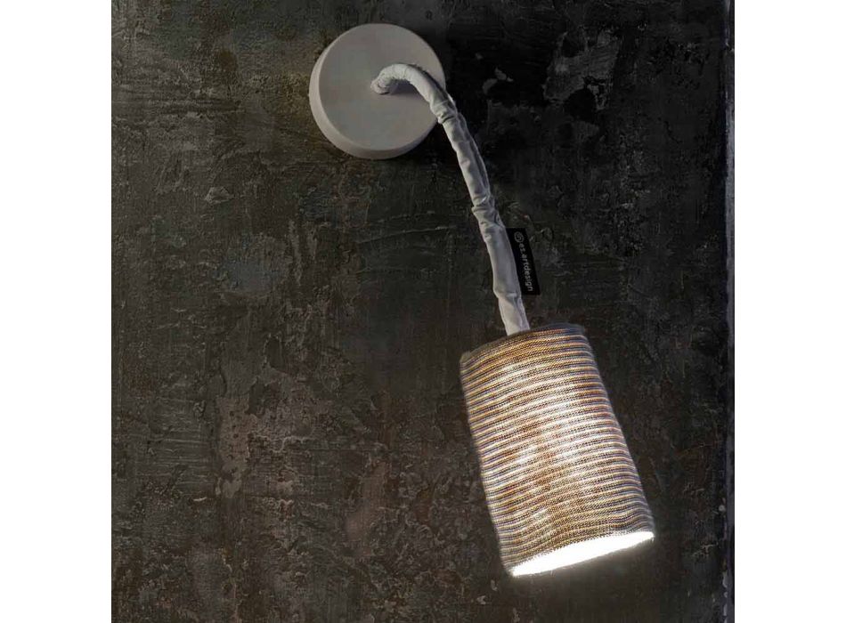 Lámpara de pared moderna In-es.artdesign Paint A Stripe nebulita y lana Viadurini