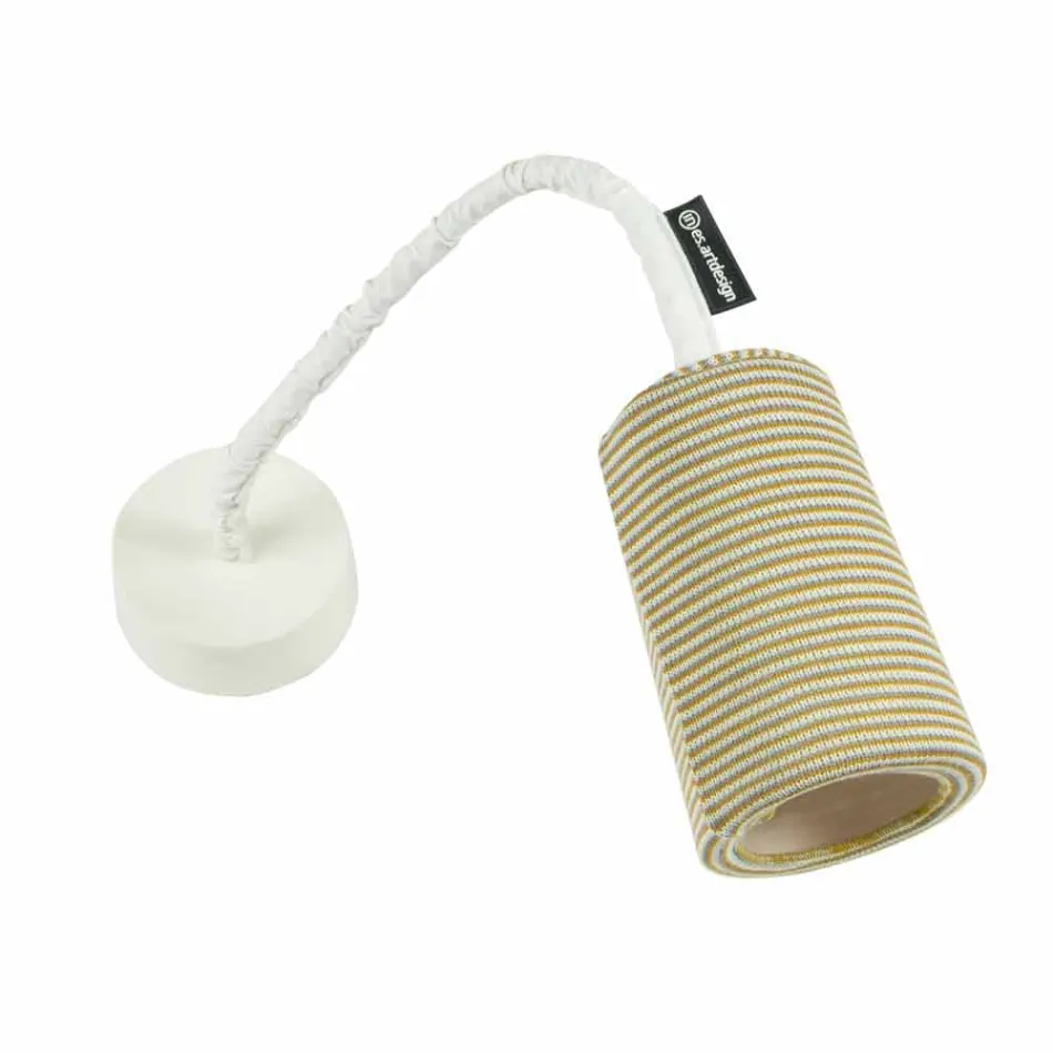 Lámpara de pared moderna In-es.artdesign Paint A Stripe nebulita y lana Viadurini