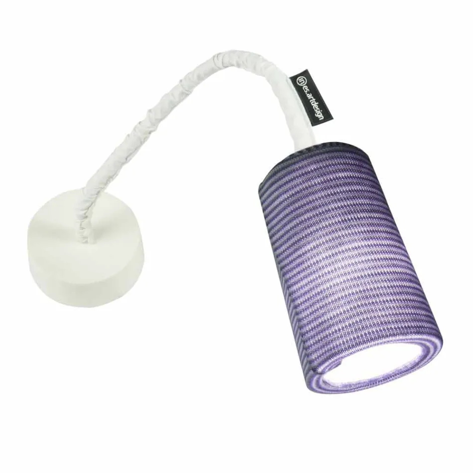 Lámpara de pared moderna In-es.artdesign Paint A Stripe nebulita y lana Viadurini