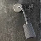 Lámpara de pared moderna In-es.artdesign Paint A Stripe nebulita y lana Viadurini