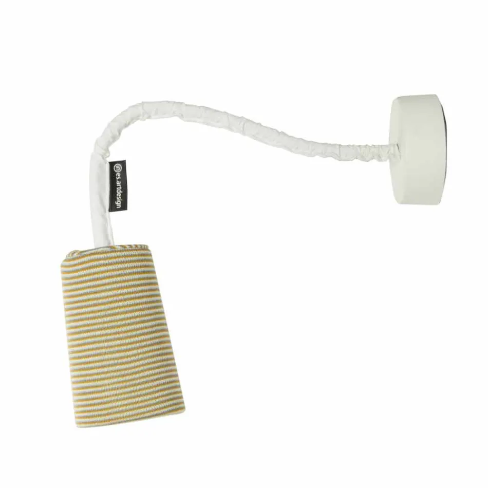 Lámpara de pared moderna In-es.artdesign Paint A Stripe nebulita y lana Viadurini