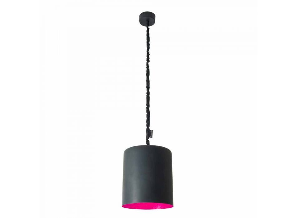 Lámpara colgante moderna In-es.artdesign Bin Resin pizarra Viadurini