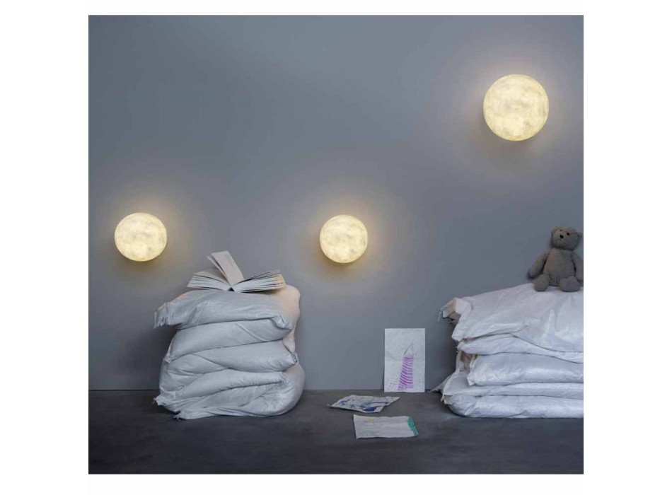 Lámpara de pared moderna In-es.artdesign A. Moon en nebulita Viadurini