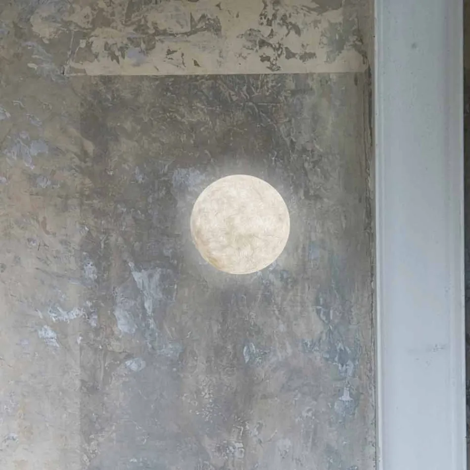 Lámpara de pared moderna In-es.artdesign A. Moon en nebulita Viadurini