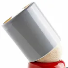 Lámpara de mesa moderna hecha de cerámica y madera de haya hecha en Italia Asia Viadurini