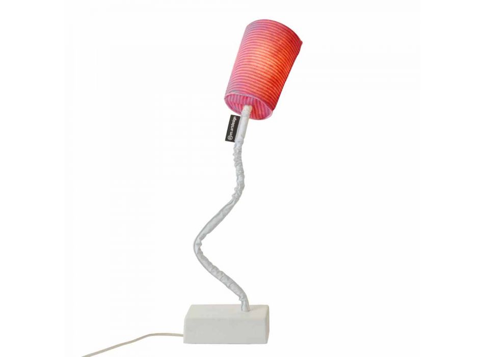 Lámpara de mesa moderna In-es.artdesign Paint T Stripe en lana Viadurini