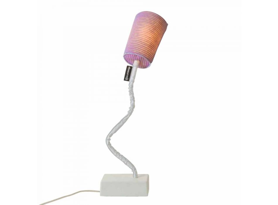Lámpara de mesa moderna In-es.artdesign Paint T Stripe en lana Viadurini
