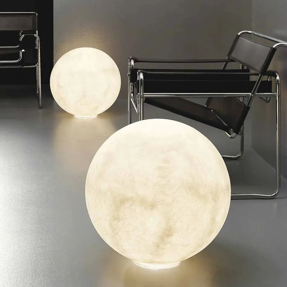 Lámpara de mesa esférica moderna In-es.artdesign Floor Moon nebulite Viadurini