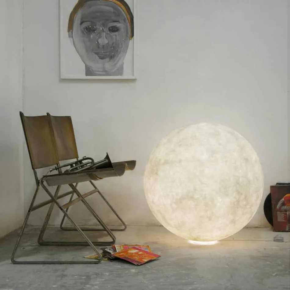 Lámpara de mesa esférica moderna In-es.artdesign Floor Moon nebulite Viadurini