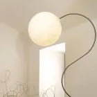 Lámpara de pie blanca moderna nebulita In-es.artdesign Luna H210cm Viadurini