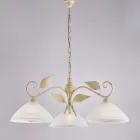 Lámpara moderna de vidrio y metal fabricada en Italia, ideal para cualquier habitación - Carina Viadurini