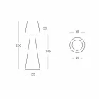 Lámpara de exterior moderna Slide Pivot blanco brillante hecha en Italia Viadurini