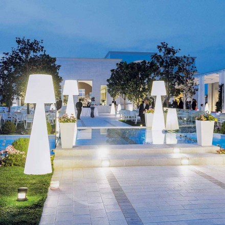 Lámpara de exterior moderna Slide Pivot blanco brillante hecha en Italia Viadurini