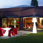 Lámpara de exterior moderna Slide Pivot blanco brillante hecha en Italia Viadurini