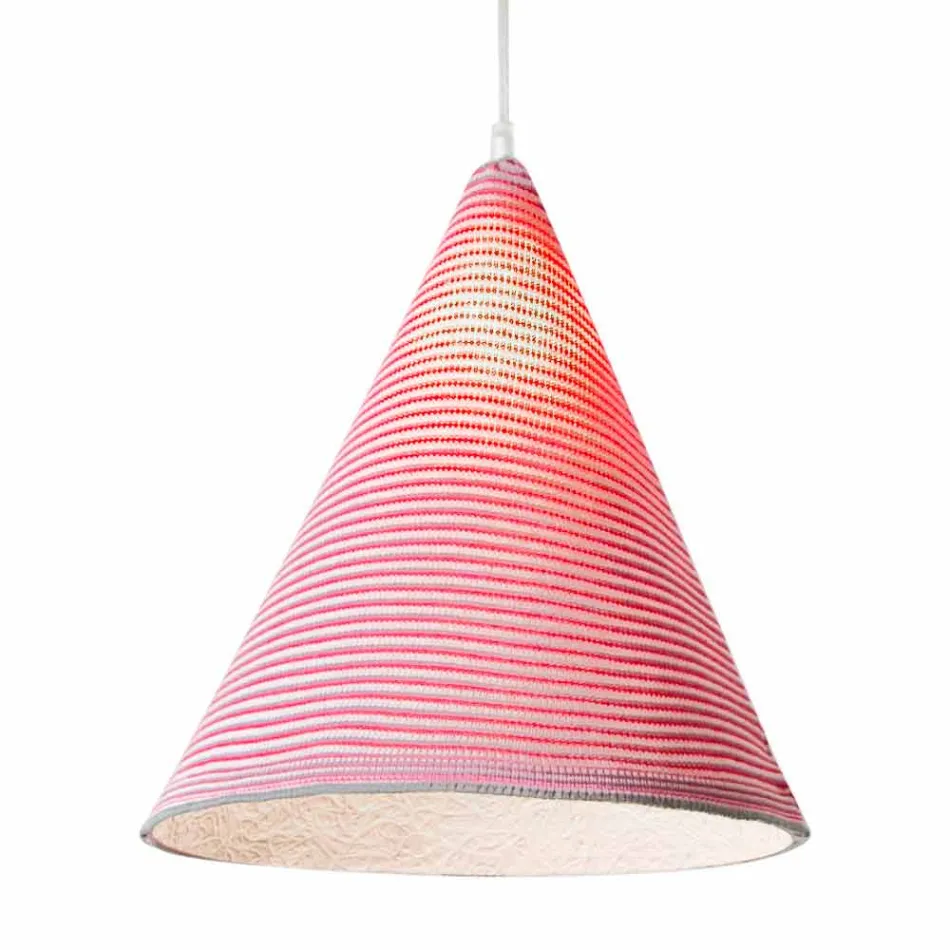 Lámpara suspendida moderna In-es.artdesign Jazz Stripe en lana de colores Viadurini