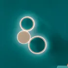 Lámpara de pared LED moderna con estructura de metal pintado en oro - Punto Viadurini