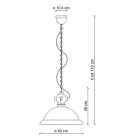 Lámpara de Suspensión Artesanal e Industrial Cerámica y Hierro - Industrial Viadurini