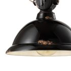 Lámpara de Suspensión de Cerámica y Hierro Artesanal e Industrial - Industrial Viadurini