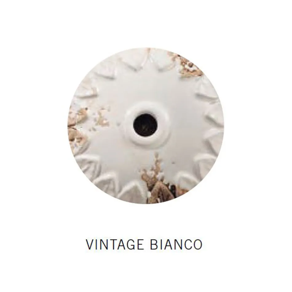 Lámpara de Suspensión de Cerámica y Hierro Artesanal e Industrial - Industrial Viadurini