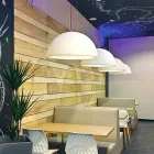 Lámpara de suspensión de color Slide Cupole de polietileno fabricada en Italia. Viadurini