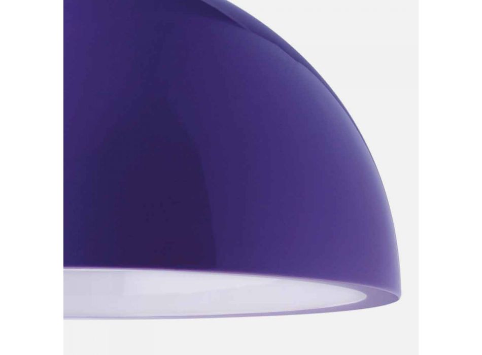 Lámpara de suspensión de color Slide Cupole de polietileno fabricada en Italia. Viadurini