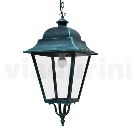 Lámpara de suspensión para exterior en aluminio y vidrio Made in Italy - Bonaria Viadurini