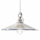 Lámpara de Suspensión en Cerámica Pintada a Mano y Hierro 3 Tamaños - Asti Viadurini