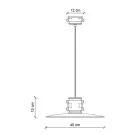 Lámpara de Suspensión en Hierro y Cerámica Industrial Hecha a Mano - Urban Viadurini
