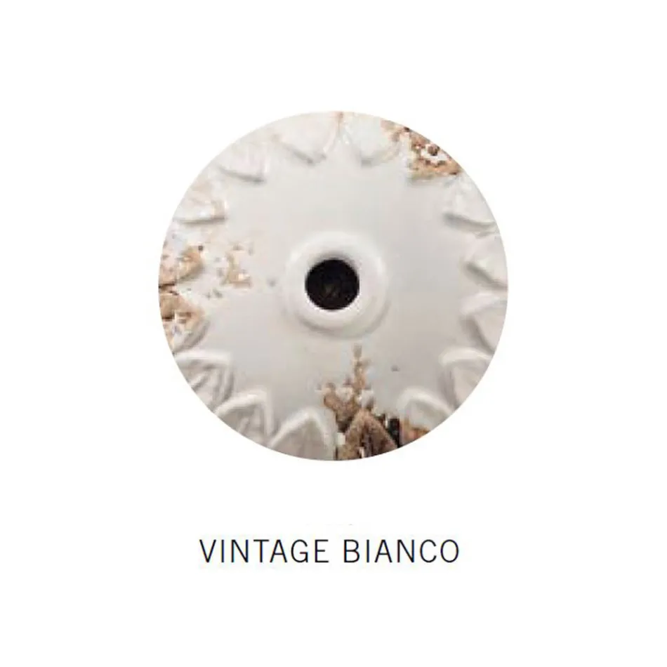 Lámpara de Suspensión Industrial Hecha a Mano Hierro y Cerámica - Industrial Viadurini