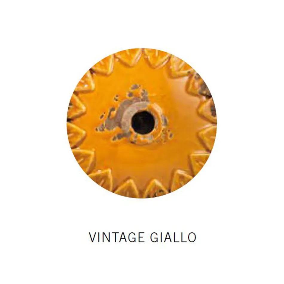 Lámpara de Suspensión Industrial Hecha a Mano Hierro y Cerámica - Industrial Viadurini