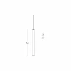 Lámpara de suspensión de metacrilato Slide Flux Hanging thin fabricada en Italia Viadurini