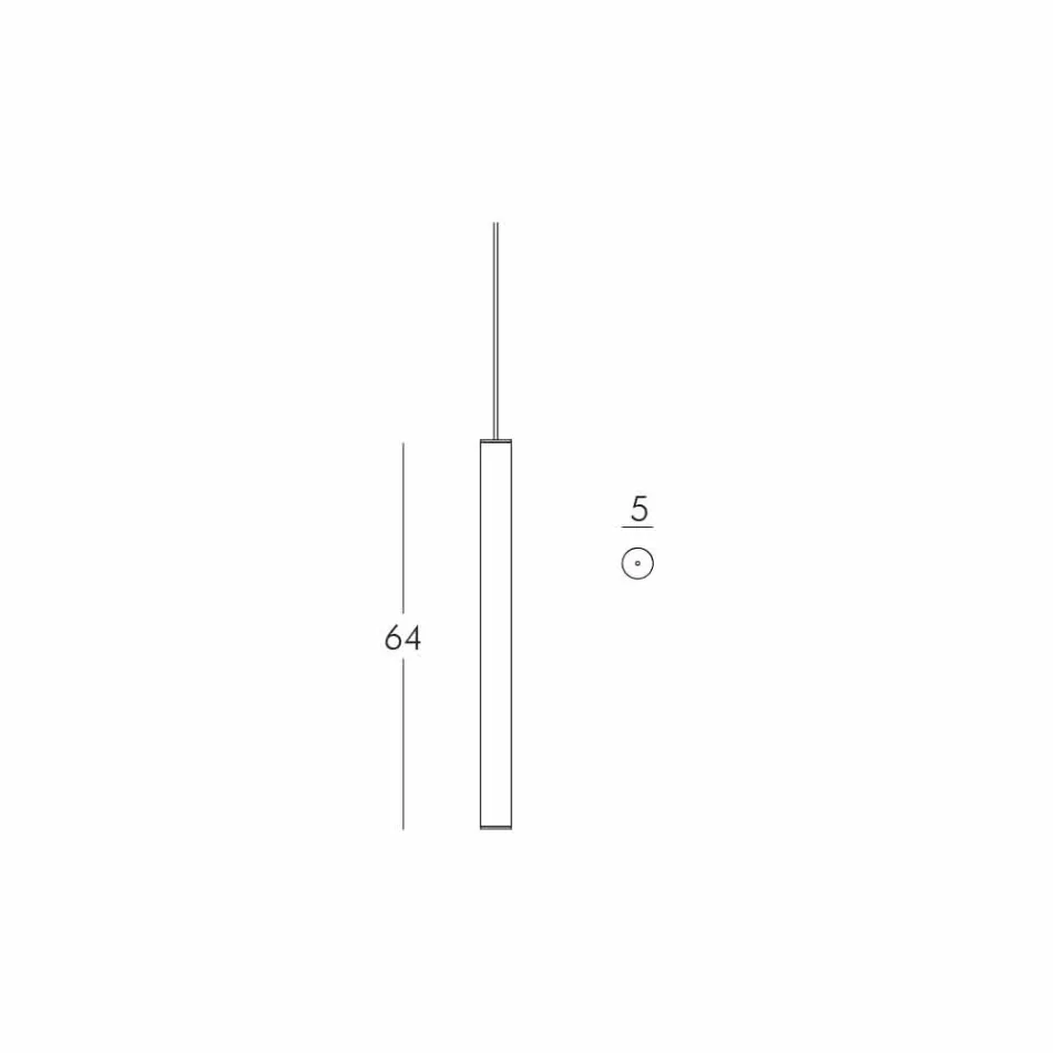 Lámpara de suspensión de metacrilato Slide Flux Hanging thin fabricada en Italia Viadurini