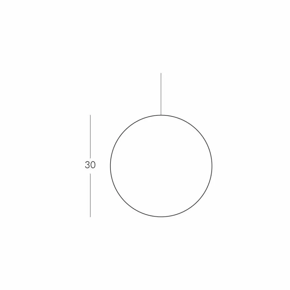 Lámpara de suspensión Slide de polietileno mineral fabricada en Italia. Viadurini