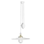 Lámpara de Suspensión Ups and Down en Hierro y Cerámica Brillo 2 Tamaños - Asti Viadurini