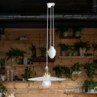 Lámpara de Suspensión Ups and Down en Hierro y Cerámica Brillo 2 Tamaños - Asti Viadurini