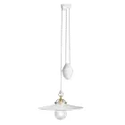 Lámpara de Suspensión Ups and Down en Hierro y Cerámica Brillo 2 Tamaños - Asti Viadurini