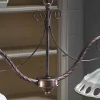 Lámpara colgante 2 luces en cerámica hecha a mano con Passanastri - Nápoles Viadurini