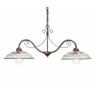 Lámpara colgante 2 luces en cerámica hecha a mano con Passanastri - Nápoles Viadurini