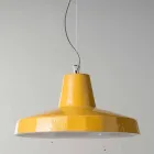 Lámpara colgante de 42 cm en latón y mayólica toscana Rossi - Toscot Viadurini